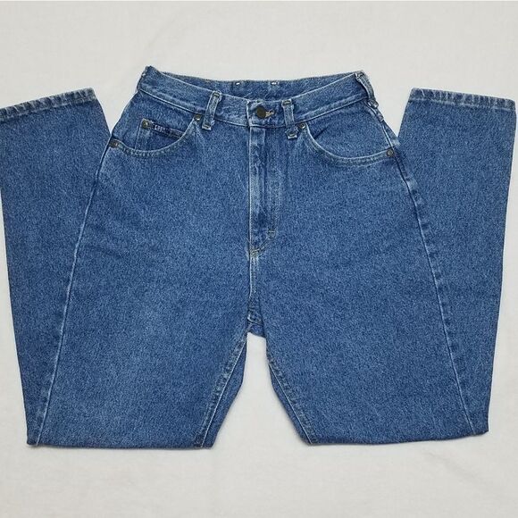 VINTAGE Lee Dark Acid Wash Ultra High Rise Jeans - Picture 4 of 12